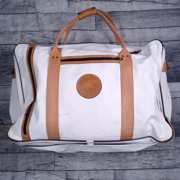 Hunting World Handbags - Vintage 1990's Hunting World Full Size Leather Travel Bag Suitcase